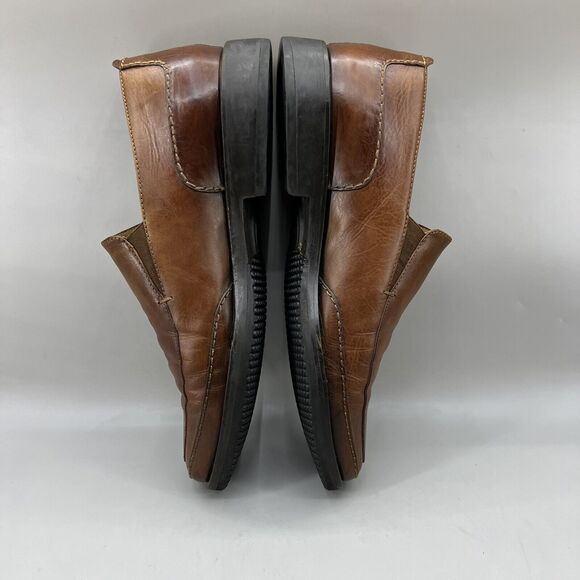Michael Toschi Slip On Loafers Men Size 8 Brown Leather Low Top Carbonlite Shoes